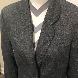 Pykettes Blazer Jacket SZ 14 Tweed  Black White